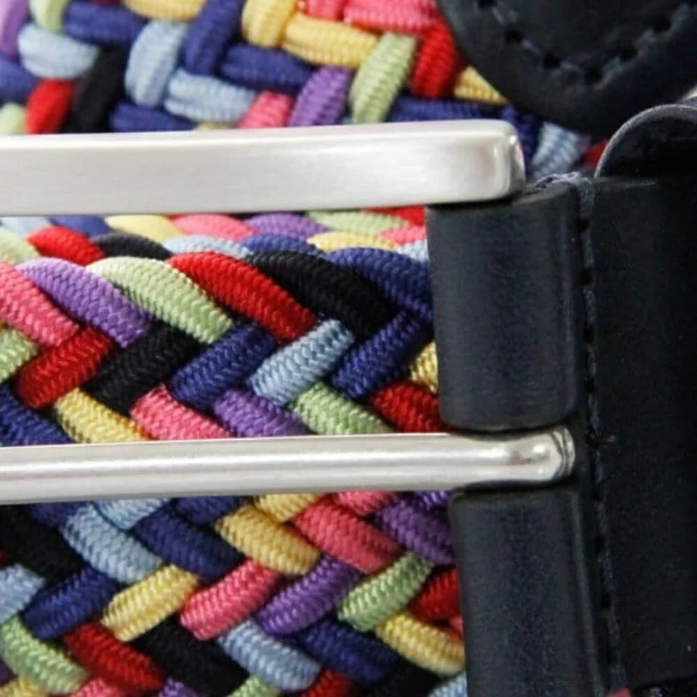 ANDERSON'S Paracord Woven Belt ~ Classic Rainbow 42 NWT